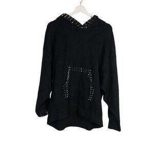 Zara Black Sweater with Silver Accents